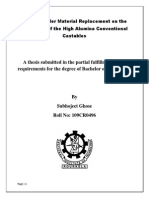 Effect of Filler Replacement on High Alumina Castable Properties