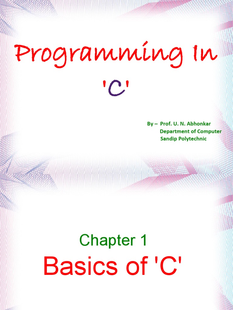 Pic 1 To 3 Chaptersslide Shows 1-59 | PDF | C (Programming Language ...