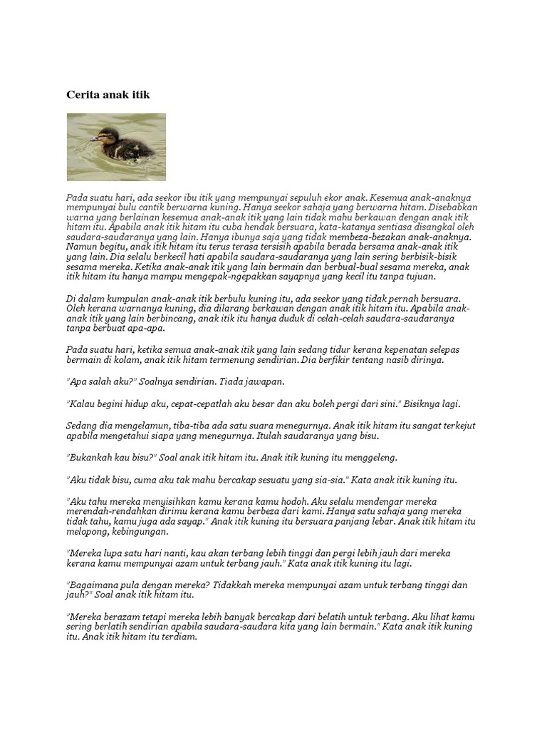 Cerita Anak Itik Pdf
