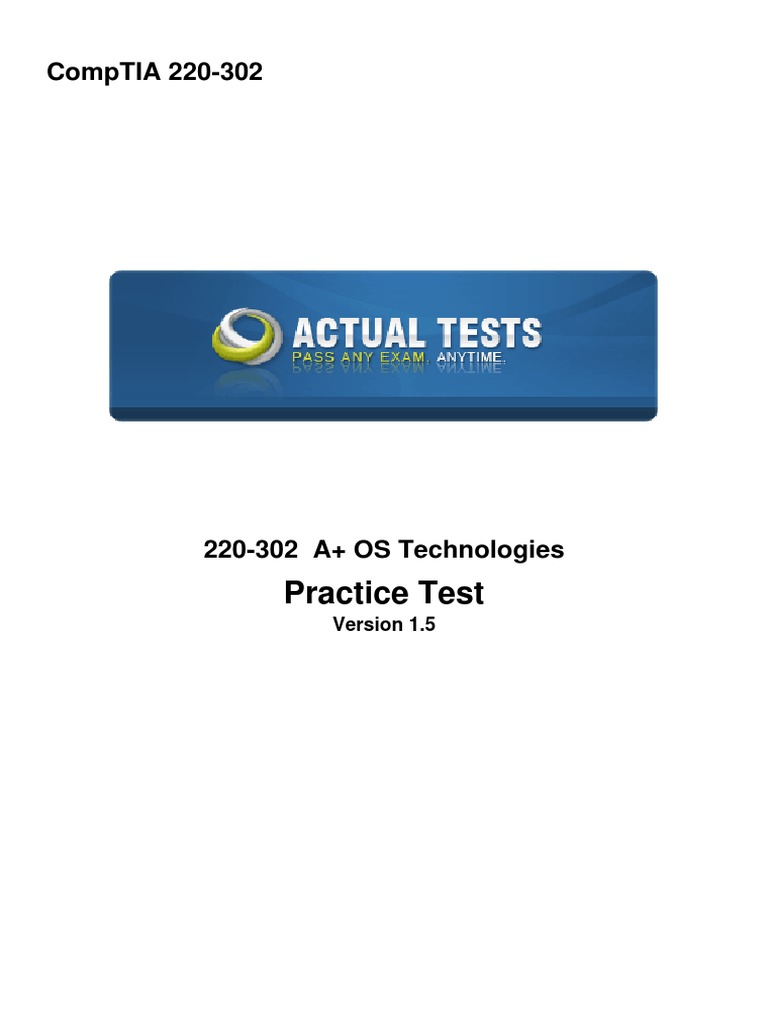 CompTIA 220-302 A+ OS Technologies Test | PDF | Windows 2000 ...
