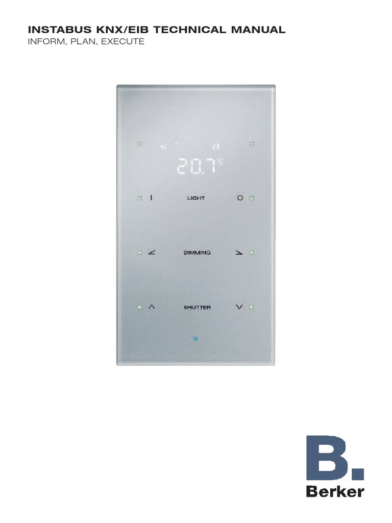 Berker KNX Manual | PDF | Electrical Connector | Thermostat