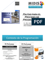 Pautas para El Proceso de Programación SIGA-MEF