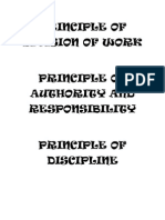 Principle of Division of Work