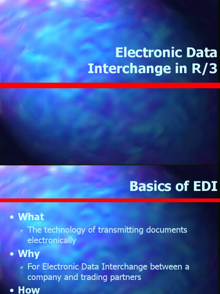 Electronic Data Interchange in R/3 | PDF