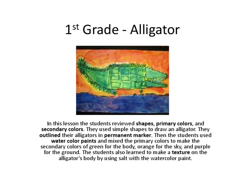 1st Grade - Alligator | PDF | Art | Science & Mathematics