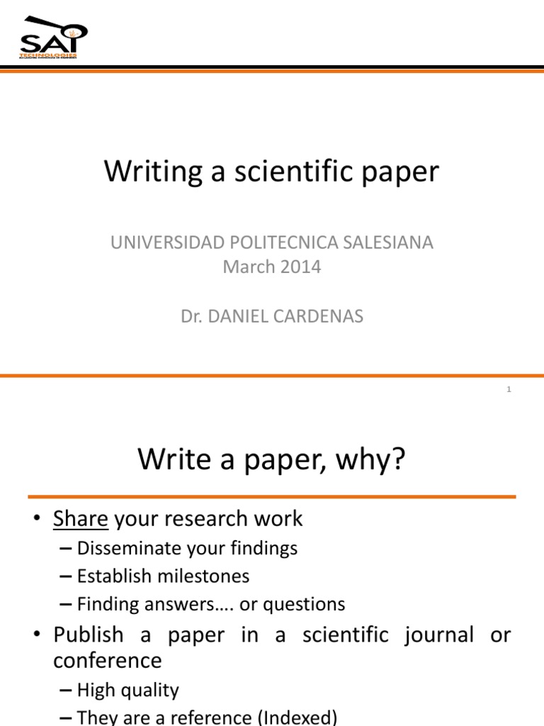 Guide to Writing a Scientific Paper | PDF | Abstract (Summary) | Motivation
