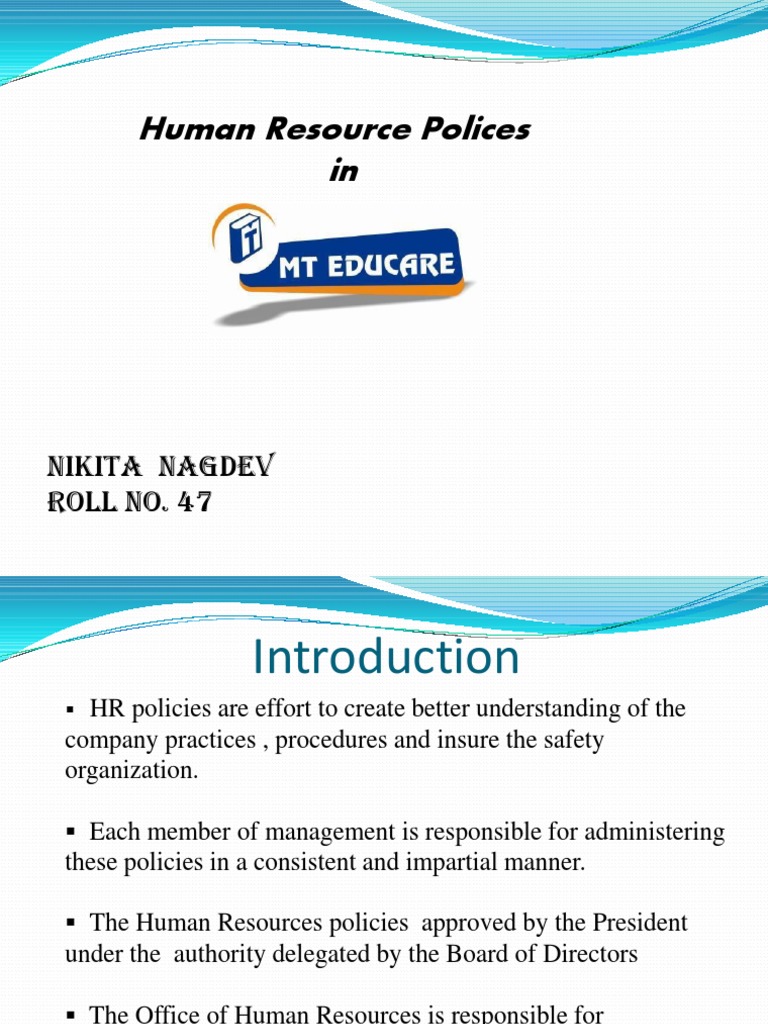 HR Polices | PDF | Employment | Human Resource Management
