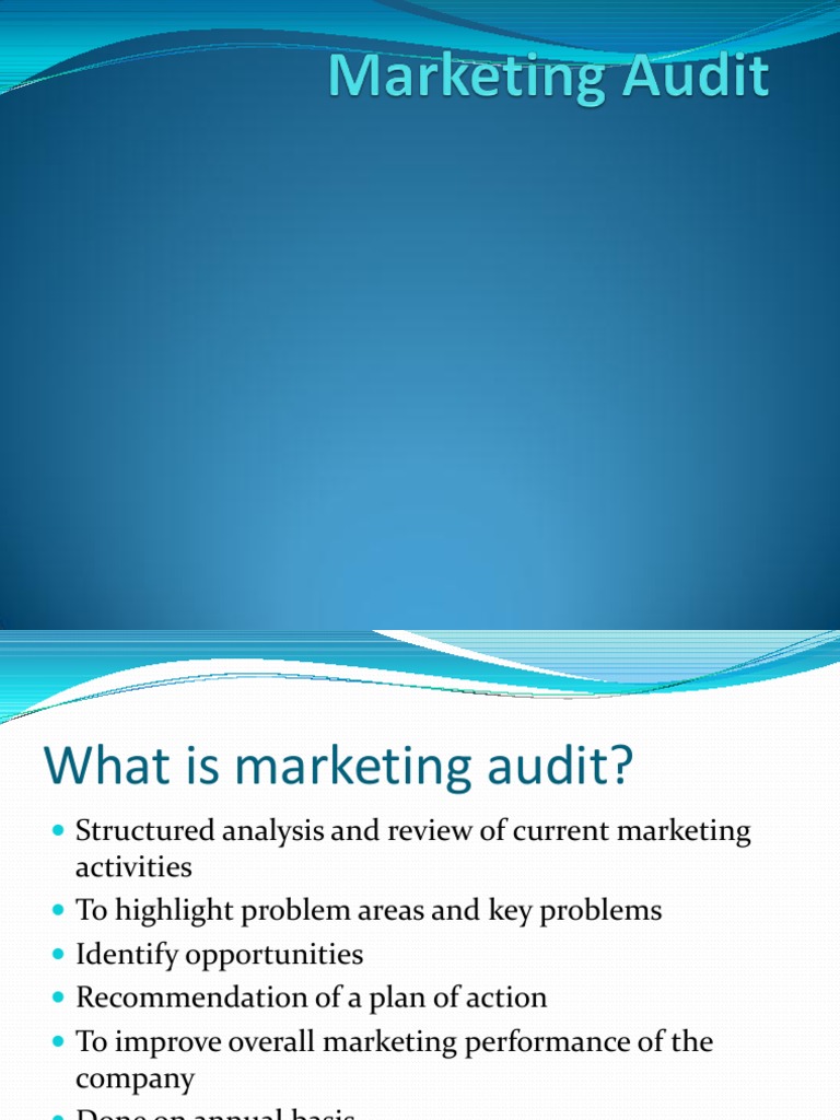 Marketing Audit | PDF | Finance & Money Management