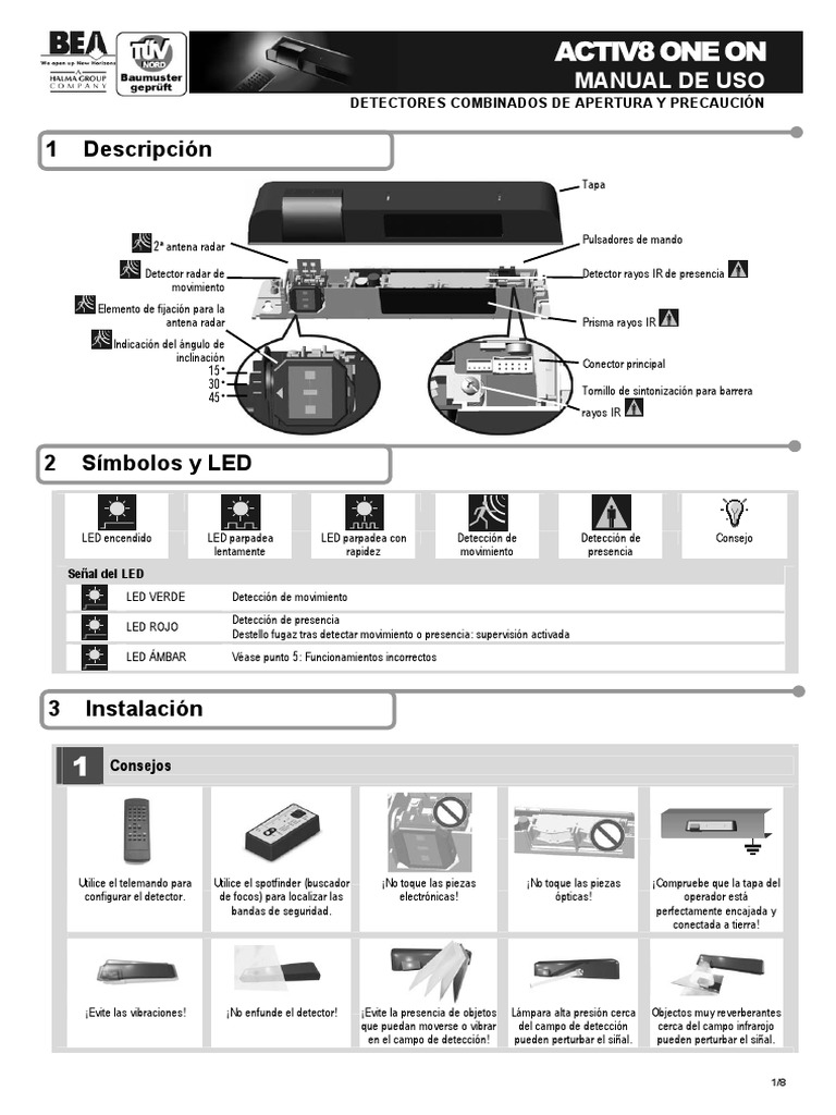 Wizard Sensor de Puertas Ryobi Abb Servicio. PDF Diodo emisor de