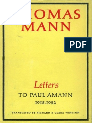 schotel zeevruchten Almachtig Mann Letters To Paul Amann | PDF | Postcard | Essays