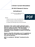 TDCS Session Setup With TDCS Research Device or ActivaDose II