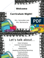 Curriculum Night (Fall)