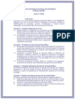 4) SNIP (Sistema Nacional de Inversión Pública) y Su Reglamento