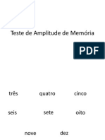 Teste de Amplitude de Memória