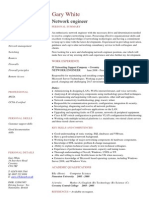 Network Engineer CV Template 3