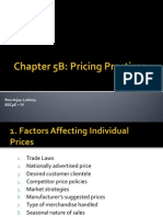 Factors Considered in Pricing Policies and Markup Strategies