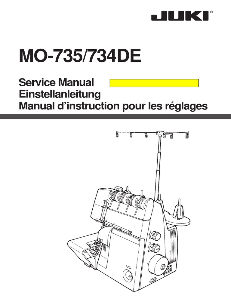 Service Manual Juki MO735 ENG Sewing Machine Clothing