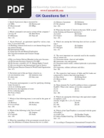 GK Questions Set 1: General Knowledge Questions and Answers