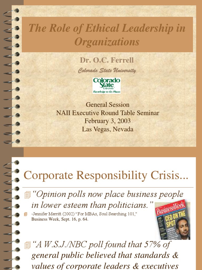 Ethical Leadership in Corporate Governance | PDF | Corporate Governance ...