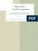 Ditters & Motzki-Approaches To Arabic Linguistics