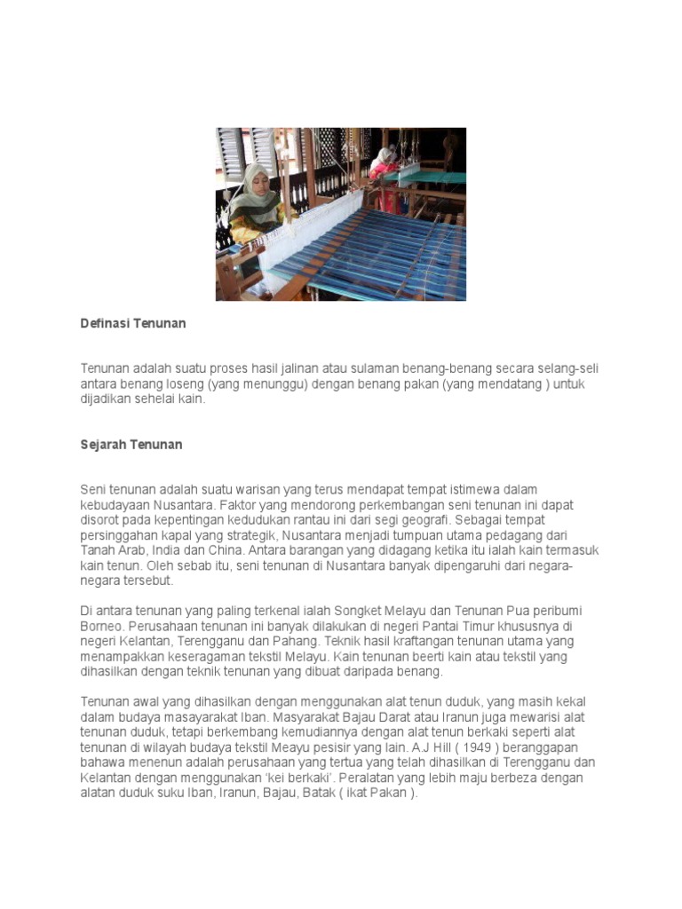 Definasi Tenunan Pdf