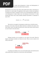 The Hydrogenation of Alkenes