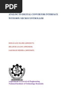 With 8051 Microcontroller: Analog To Digital Convertor Interface