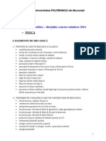 Programa Analitica FIZICA Admitere UPB :) 2014 02