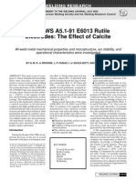 ANSI-AWS A5.1-91 the Effect of Calcite on Electrodes