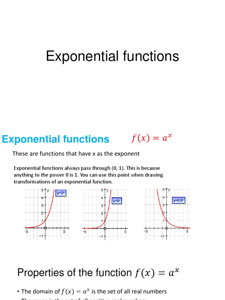 Exponential Functions | PDF | Numbers | Mathematical Relations