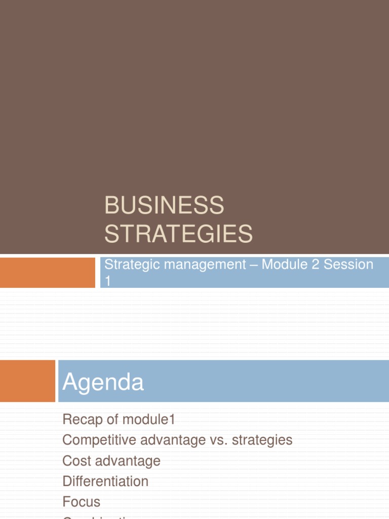 S1 - 2 Business Strategies | PDF | Competitive Advantage | Strategic ...