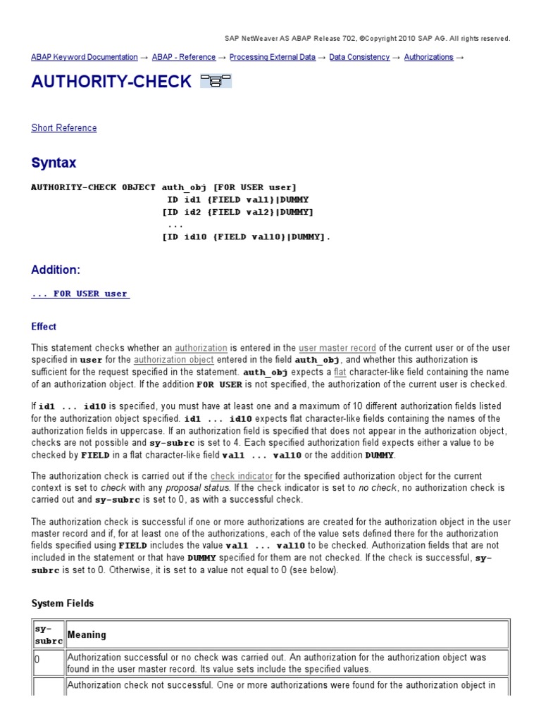Authority-Check Syntax Diagram | PDF | Computer Programming | Software ...