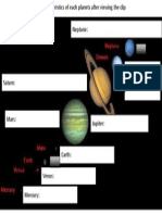 Planet Characteristics