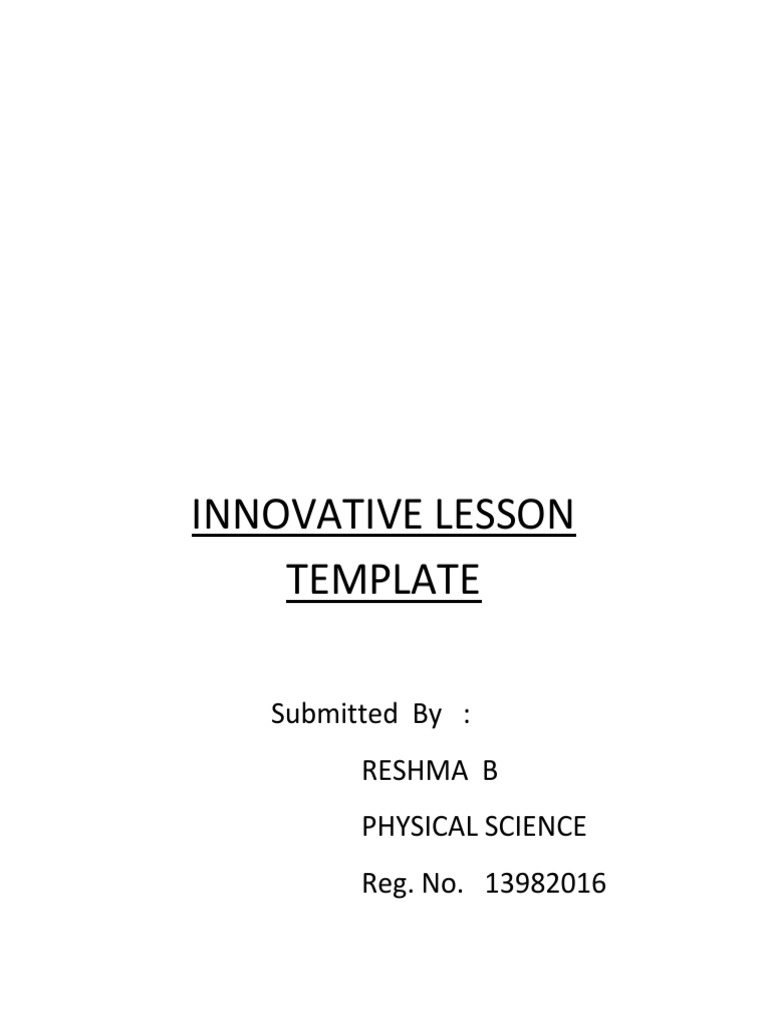 Innovative Lesson Template | PDF | Distillation | Chemical Process ...