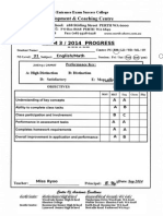 Sample Report Card For A Student in Northshore