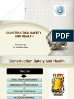 Construction Safety and Health: King Saud University Engineering College Civil Engineering Department