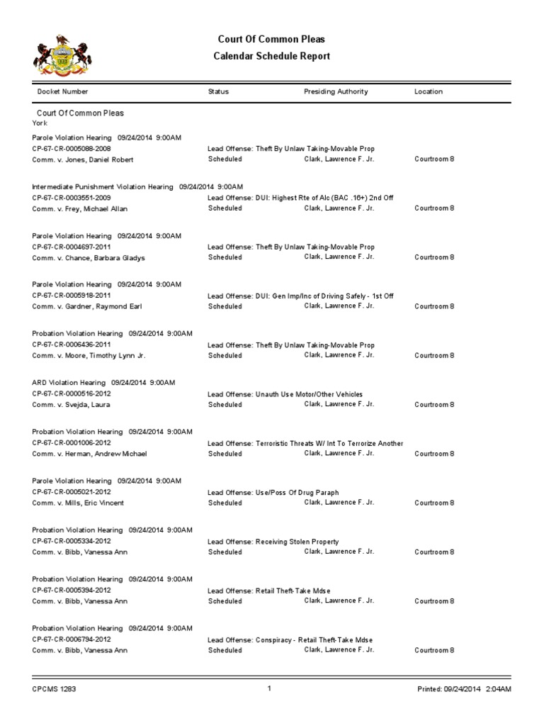 york-county-court-schedule-for-9-24-14-pdf-probation-driving