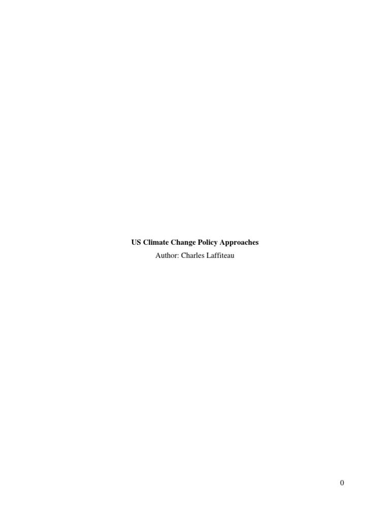 US Climate Change Policy Overview | PDF | Emissions Trading | Carbon Tax