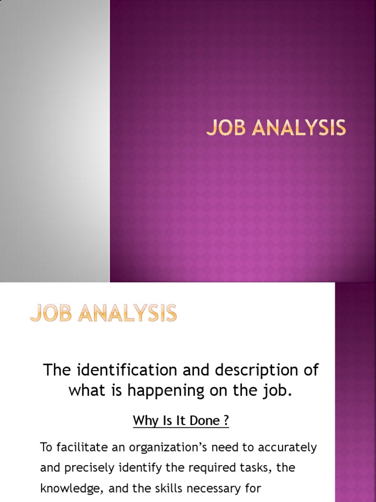 Job Analysis | PDF