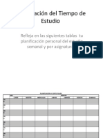 Planificación Del Tiempo de Estudio