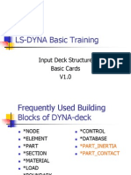 LS-DYNA Basic Training: Input Deck Structure Basic Cards V1.0