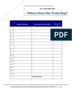 Worksheet #4 - Where Does Our Train Stop?: Name of Station Description of Location