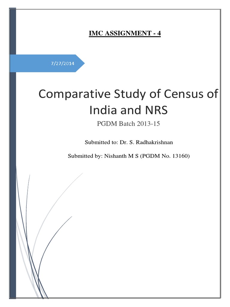 Census vs NRS: Key Insights and Uses | PDF | Census | Demography