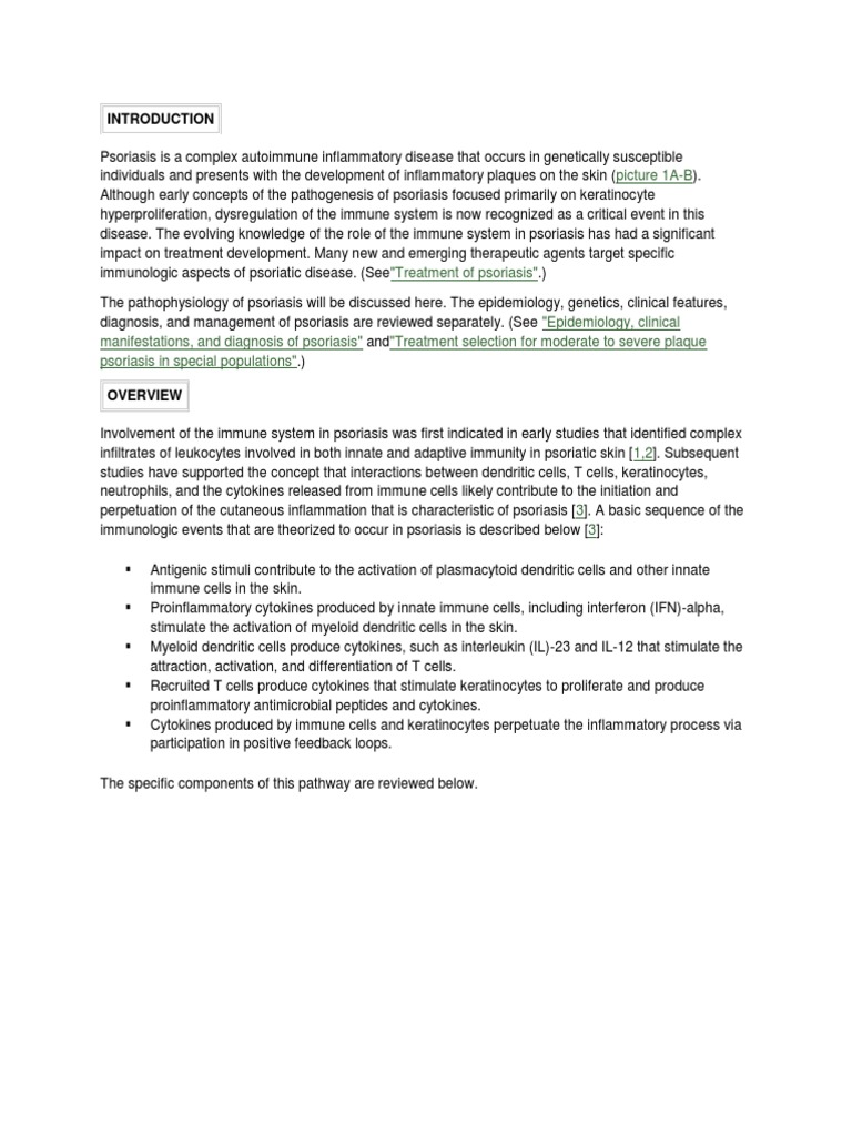 Immune System Role in Psoriasis | PDF | Self-Improvement | Wellness