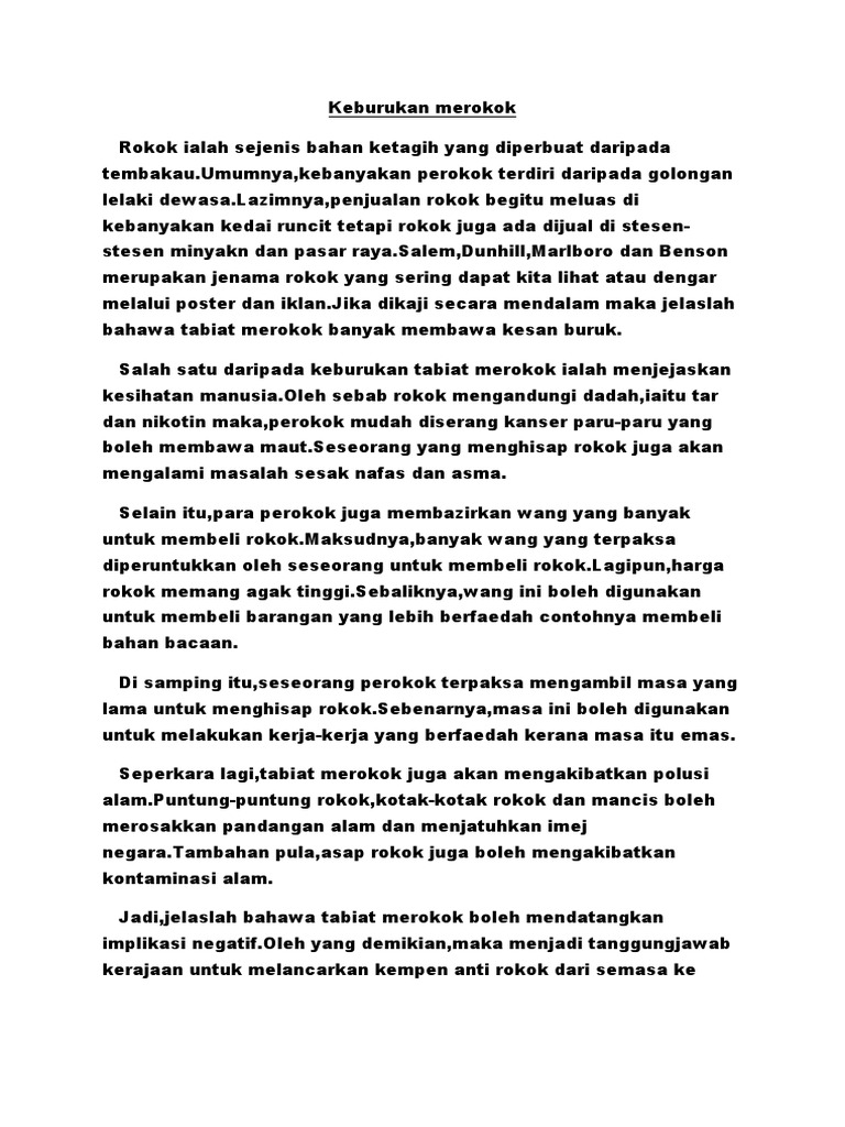 Keburukan Merokok Pdf