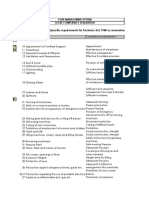 Act/ Rule/Consent/section: Specific Requirements For Factories Act 1948 As Amendmended in 1987