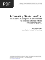 Amnesia y Desacuerdos - notas acerca de los lugares de la memoria de las prácticas artístico-críticas del tardofranquismo