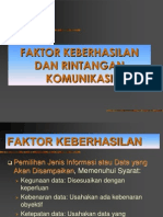 Faktor Keberhasilan Dan Rintangan Komunikasi