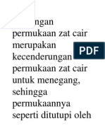 Tegangan Permukaan Zat Cair Merupakan Kecenderungan Permukaan Zat Cair Untuk Menegang