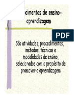 11 Procedimentos de Ensino e Aprendizagem